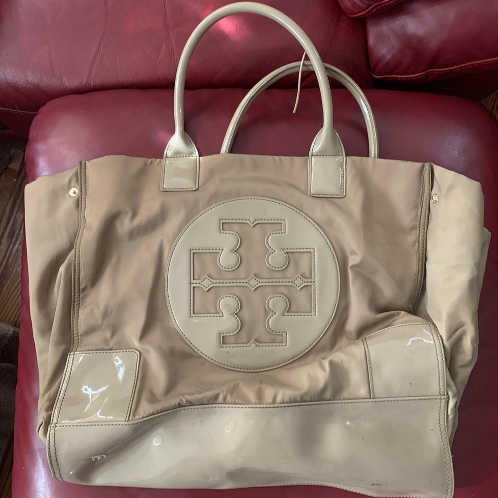 Tory Burch Ella Tote Bag Nude